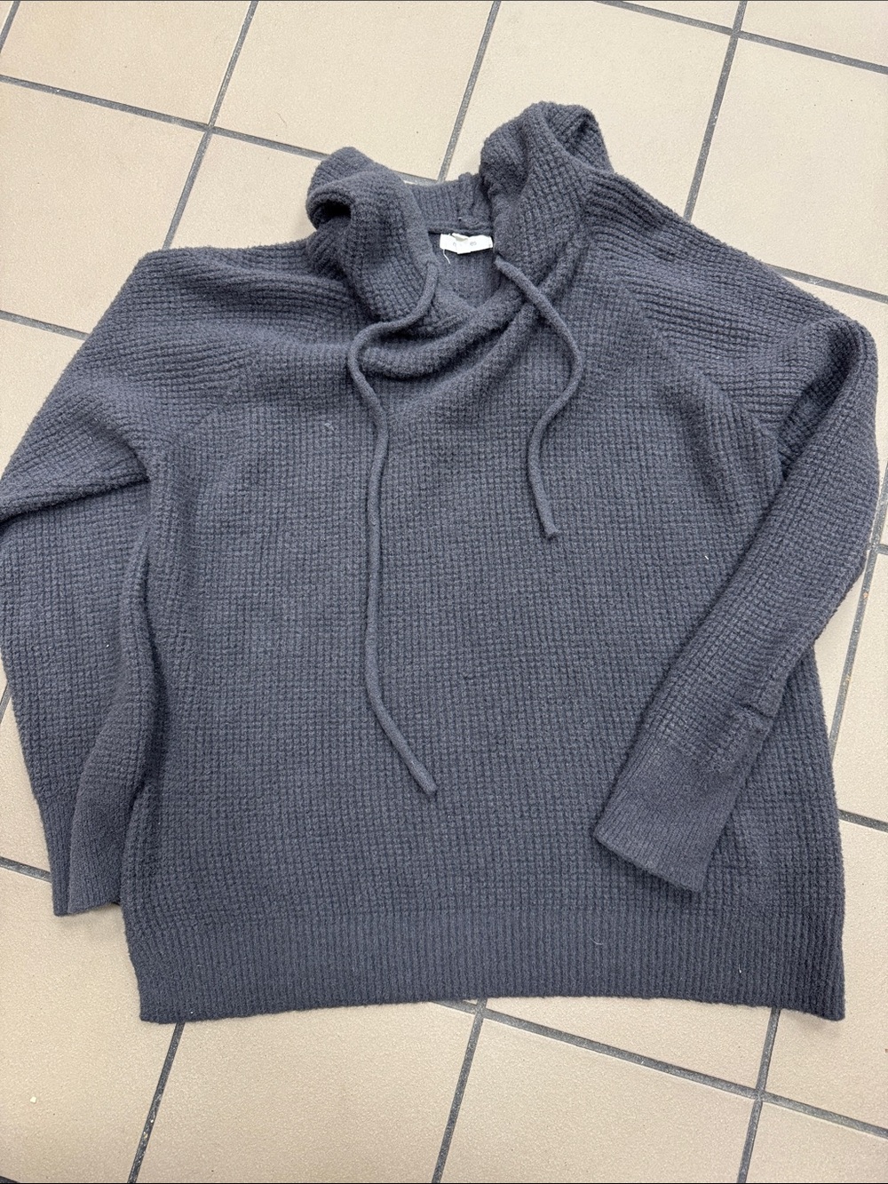 Maurices Dark Charcoal Knit hoodie Sweater